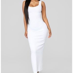 Fashion Nova White Long Casual Dress